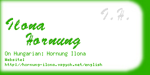 ilona hornung business card